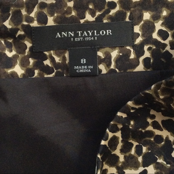 Ann Taylor Animal Print Pencil Skirt - Picture 4 of 7